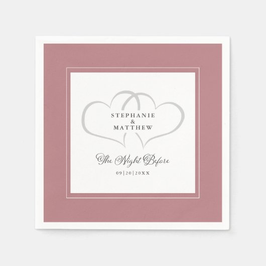 リハーサルディナーダスティーバラの前夜 スタンダードカクテルナプキン (正面)