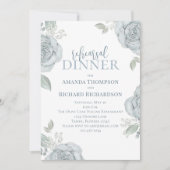 リハーサルディナーダスティーバラフローラ水彩バラ 招待状 (正面)
