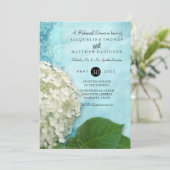 リハーサルディナーダマスクホワイトアジサイ結婚ズ 招待状 (スタンド正面)