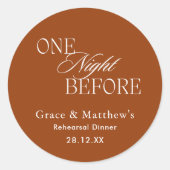 リハーサルディナーテラコッタの前の1泊 ラウンドシール (正面)