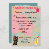 リハーサルディナートロピカルティキテーマ 招待状 (正面/裏面)