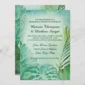 リハーサルディナートロピカルフィロデンドロンリーフパーム 招待状 (正面/裏面)