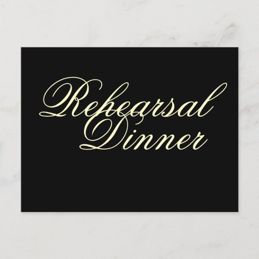 リハーサルディナーハガキ招待状クラシック インビテーションポストカード (正面)
