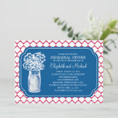 リハーサルディナーハニカムメイソンジャーワイルドフラワーズ 招待状 (スタンド正面)