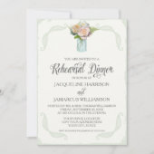 リハーサルディナーバラフローラメイソンジャータイポグラフィ 招待状 (正面)