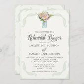 リハーサルディナーバラフローラメイソンジャータイポグラフィ 招待状 (正面/裏面)