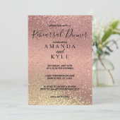 リハーサルディナーバラ金ゴールドと金ゴールドグリッター 招待状 (スタンド正面)