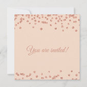 リハーサルディナーバラ金ゴールドグリッター紙吹雪赤面 招待状 (裏面)