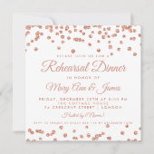 リハーサルディナーバラ金ゴールドグリッター紙吹雪 招待状 (正面)