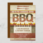 リハーサルディナーバーベキュー招待状 招待状 (正面/裏面)