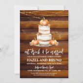 リハーサルディナーパンプキ結婚ンズケーキ招待状 招待状 (正面)