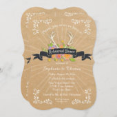 リハーサルディナーパーティーアントラーワイルドフラワースターバスト 招待状 (正面/裏面)