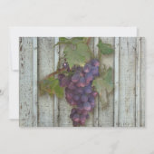 リハーサルディナーパーティーレッドワインウッドフェンステーマ 招待状 (裏面)