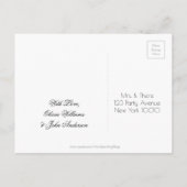 リハーサルディナーパーティー日付を保存Chalkboard 案内ポストカード (裏面)