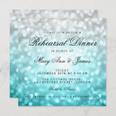 リハーサルディナービーチグラデーショングリッター灯 招待状 (正面/裏面)