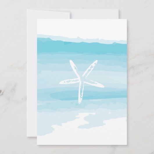 リハーサルディナービーチ結婚式招待状 招待状 (裏面)