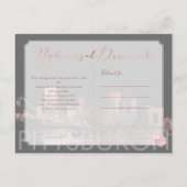 リハーサルディナーピンク金ゴールドピッツバーグスカイライン 案内ポストカード (裏面)