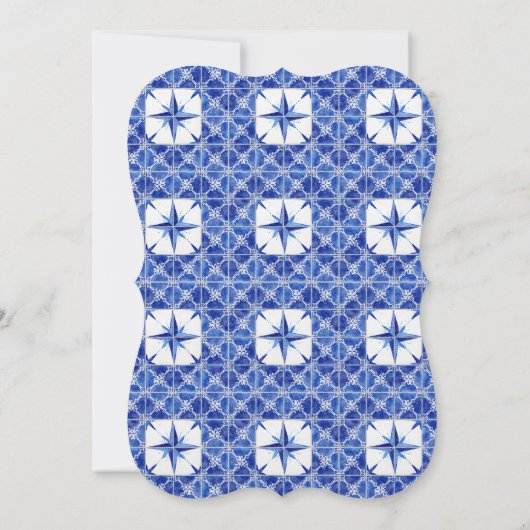 リハーサルディナーファームネイビーインディゴクラフト素朴 招待状 (裏面)