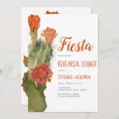 リハーサルディナーフィエスタサボスフローラ水彩 招待状 (正面/裏面)