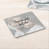 リハーサルディナーフォトコースター スクエアペーパーコースター (アングル)