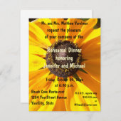 リハーサルディナーフラワー 招待状 (正面/裏面)