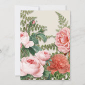 リハーサルディナーフローラヴィンテージダイヤモンドバラ金ゴールド 招待状 (裏面)