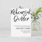 リハーサルディナーブラック&ホワイト結婚式招待状 招待状 (スタンド正面)