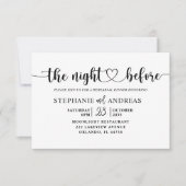 リハーサルディナーブラック&ホワイト結婚式招待状 招待状 (正面)