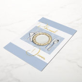 リハーサルディナープレイスフォイルダスティブルー設定 箔招待状 (回転した状態)