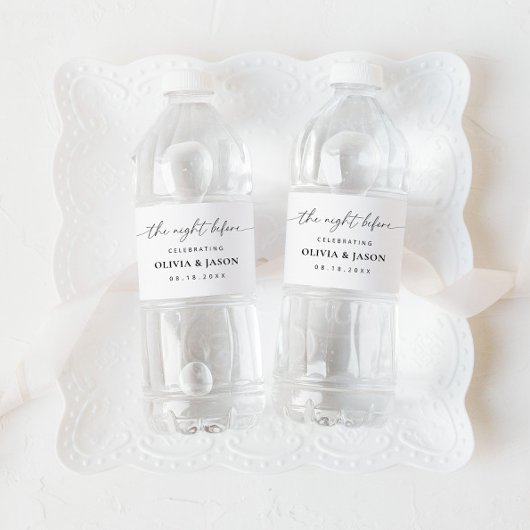 リハーサルディナーボトルラベル、前の夜 ペットボトルラベル