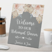リハーサルディナーボヘミアへようこそ結婚。 台座サイン (インサイチュ)