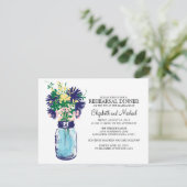 リハーサルディナーメイソンジャーワイルドフラワーズ 招待状 (スタンド正面)