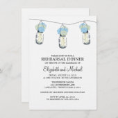 リハーサルディナーメイソンジャーワイルドフラワーズ 招待状 (正面/裏面)