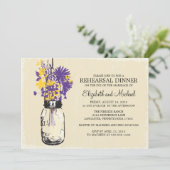 リハーサルディナーメイソンジャーワイルドフラワーズ 招待状 (スタンド正面)