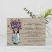 リハーサルディナーメイソンjarワイルドフラワー 招待状 (スタンド正面)