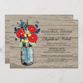 リハーサルディナーメ素朴イソンジャーガーベラデイジー 招待状 (正面/裏面)