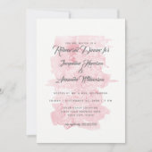 リハーサルディナーモダンシンプルウォーターカラーワッシュ 招待状 (正面)