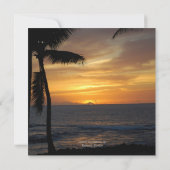 リハーサルディナーロマンチックビーチサンセット 招待状 (裏面)