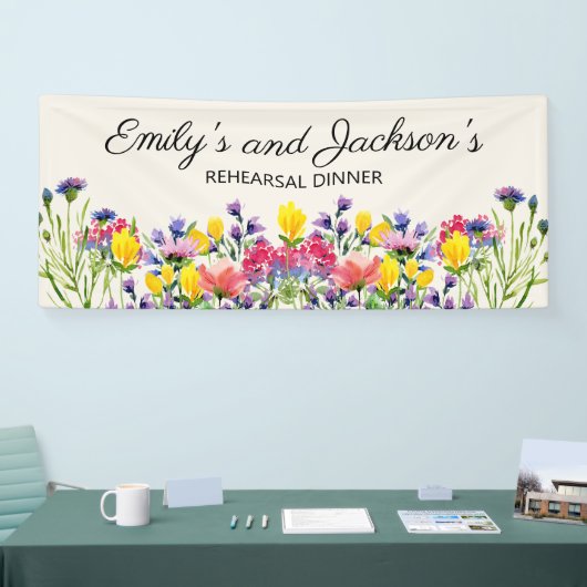 リハーサルディナーワイルドフラワーズネーム 横断幕 (トレードショー)