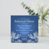 リハーサルディナーヴィンテージスワール2サファイアブルー 招待状 (スタンド正面)