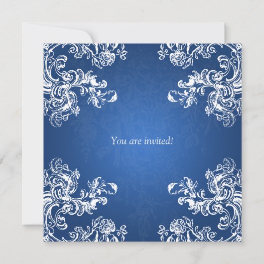 リハーサルディナーヴィンテージスワール2サファイアブルー 招待状 (裏面)