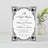 リハーサルディナーヴィンテージ白黒ナイトウィーク 招待状 (スタンド正面)