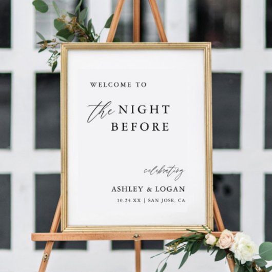 リハーサルディナー前のおもてなし看板 ポスター