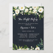 リハーサルディナー前のグリーンホワイトブルーナイト 招待状 (正面)