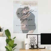 リハーサルディナー前の夜のスクリプトウェルカムサイン ポスター