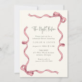 リハーサルディナー前の夜のピンクリボン 招待状 (正面)