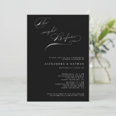 リハーサルディナー前の夜の白黒 招待状 (スタンド正面)