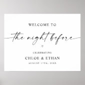 リハーサルディナー前夜のウェルカムサイン ポスター (正面)