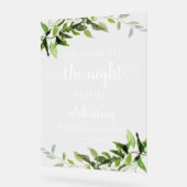 リハーサルディナー前夜のグリーン アクリルサイン (傾斜)