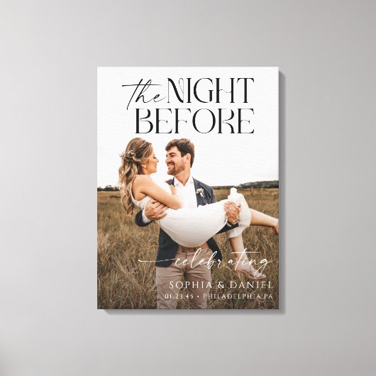 リハーサルディナー前夜のフレームキャンバス キャンバスプリント (正面)